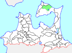 Location of Ōhata in Aomori Prefecture