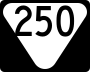 State Route 250 marker