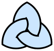 A tightly-knotted triquetra