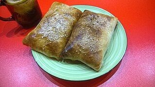 Samsa in a cafe in Russia