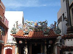 Kaichi Matsu Temple / Kaiji Tianhou Temple (開基天后宮, Taiwanese: Khai-ki Thian-hiō-kiong) in Tainan City is one of the earliest temples dedicated to Mazu, rebuilt in 1926.