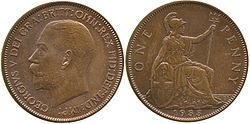 a 1933-dated penny, both sides shown