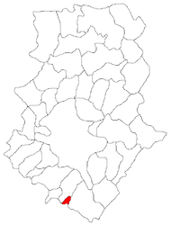 Location in Ilfov County