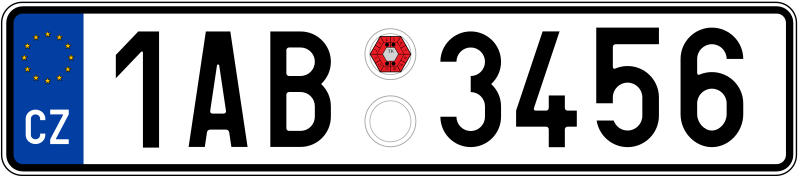 File:Czech-License-Plate-Vector.svg