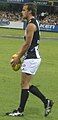 John Anthony of Collingwood going for goal in Round 4, 2009 against Brisbane Lions in the first quarter at the Gabba.