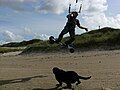 Kite boarding at Claggan beach, part of Blacksod Bay