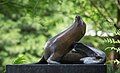 Bronze sea lion sculpture by Anthony Smith at Artis