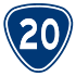 Provincial Highway 20 shield}}