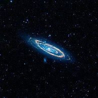 Wide-field infrared view of the Andromeda Galaxy using all four infrared detectors