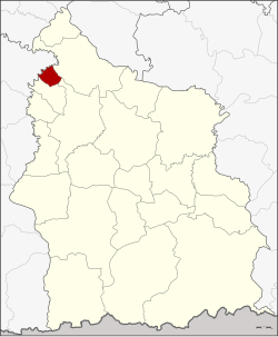 District location in Sisaket province