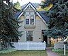 Front elevation, with oriel window on second story