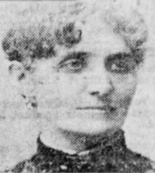 Face of an older white woman, from a 1927 newspaper.