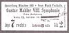 A ticket issued for the world premiere of Symphony No. 8 by Gustav Mahler