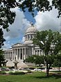 View of the Missouri Capitol and grounds from southeast.