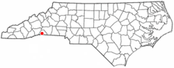 Location within the state of North Carolina