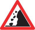 1.13a Danger of falling rocks from the right