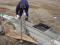 Hand forming at catch basins