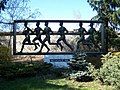 Runner's memorial in adjacent park