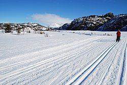 Ski-tracks in Sirdal