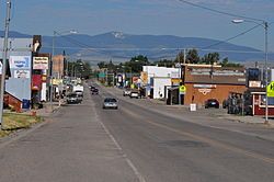 Highway 12 looking west toward the Big Belt Mountains