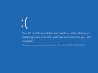 The Blue Screen of Death on Windows 8, 8.1 and 10 (RTM–v1511).