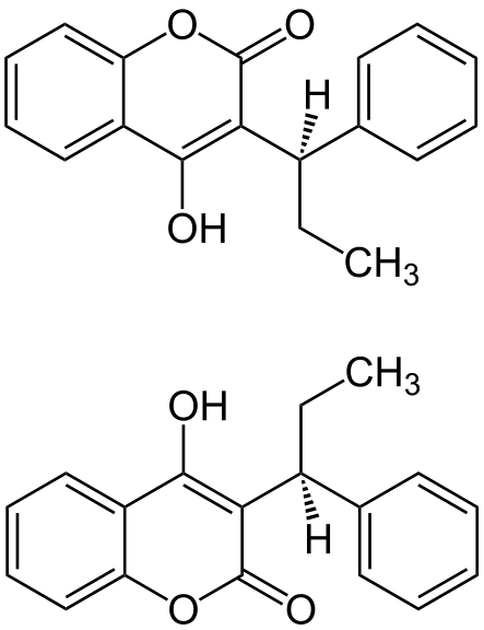 File:(±)-Phenprocoumon Enantiomers V.1.svg