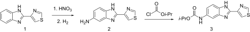 File:Cambendazole synthesis.svg