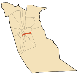 Location of Bayadha commune within El Oued Province