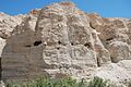 Burial caves in the river cliff