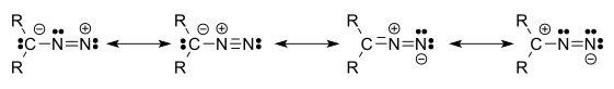 Diazo resonance structures