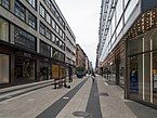 An empty Drottninggatan, a major pedestrian street in Stockholm