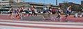 Image 18Men traversing the water jump in a steeplechase competition (from Track and field)