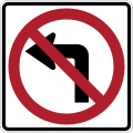 R-6 No left turn