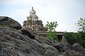 View of the temple as you approach it climbing the hillock Dear Panamalai. Panamalai is a village located in the Villupuram district of Tamil Nadu state.