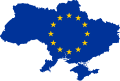 Ukraine EU flag with Crimea