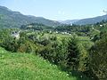 The village pictured from the left bank of the Vișeu River