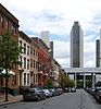 Empire State Plaza viewed from Hamilton Street in Albany