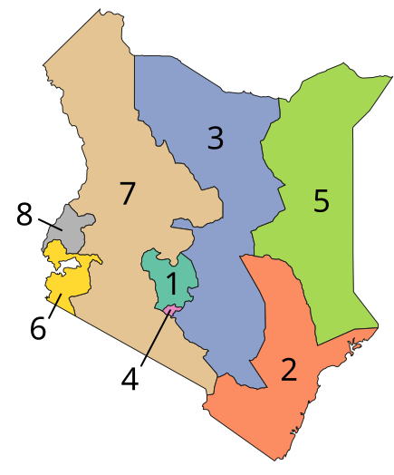 File:Kenya Provinces numbered.svg