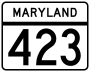 Maryland Route 423 marker