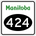 Provincial Road 424 marker