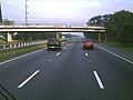 The part of North Luzon Expressway which has six lanes; three in each direction. Shot taken in Guiguinto, Bulacan.