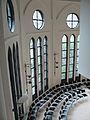 Internal view looking down inside the church.