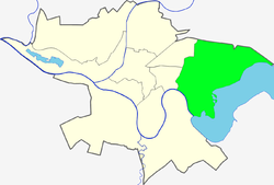 Location of Petrašiūnai within Kaunas