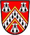 couple closes (or couple closed)—Gules; a chevron ermine, couple closed [between two couple closes] or, between three escallops of the second [ermine]—Browne, England