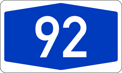 File:Bundesautobahn 92 number.svg