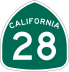 State Route 28 marker