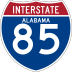 Interstate 85 marker