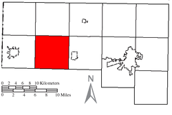 Location of Mark Township in Defiance County