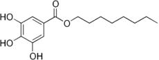 Structural formula of octyl gallate