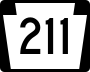 Pennsylvania Route 211 marker